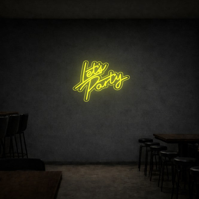 Cartel Neón Vamos de Fiesta