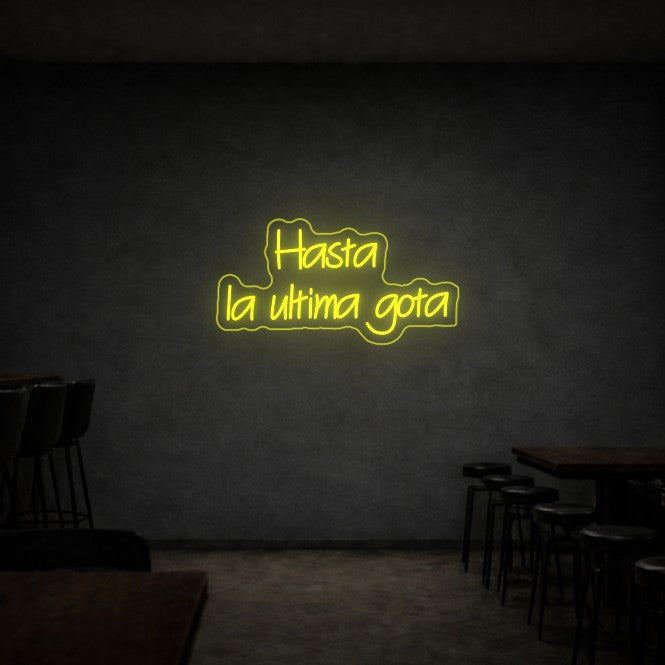LED neon sign yellow
