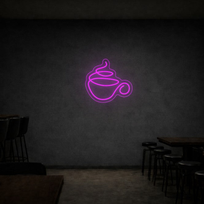 Cartel Neón Taza de Café