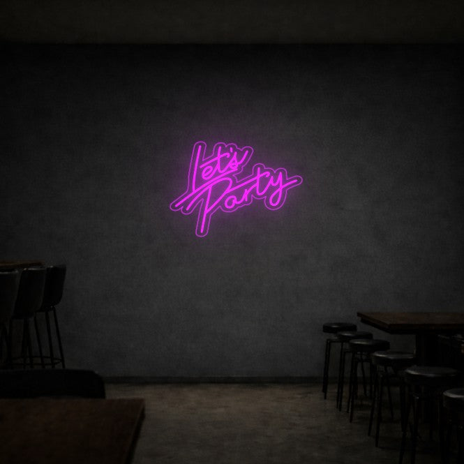 Cartel Neón Vamos de Fiesta