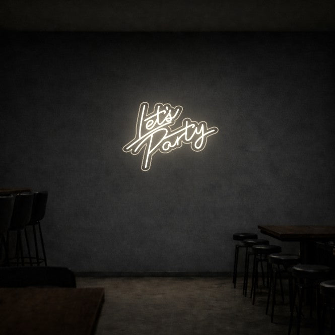 Cartel Neón Vamos de Fiesta