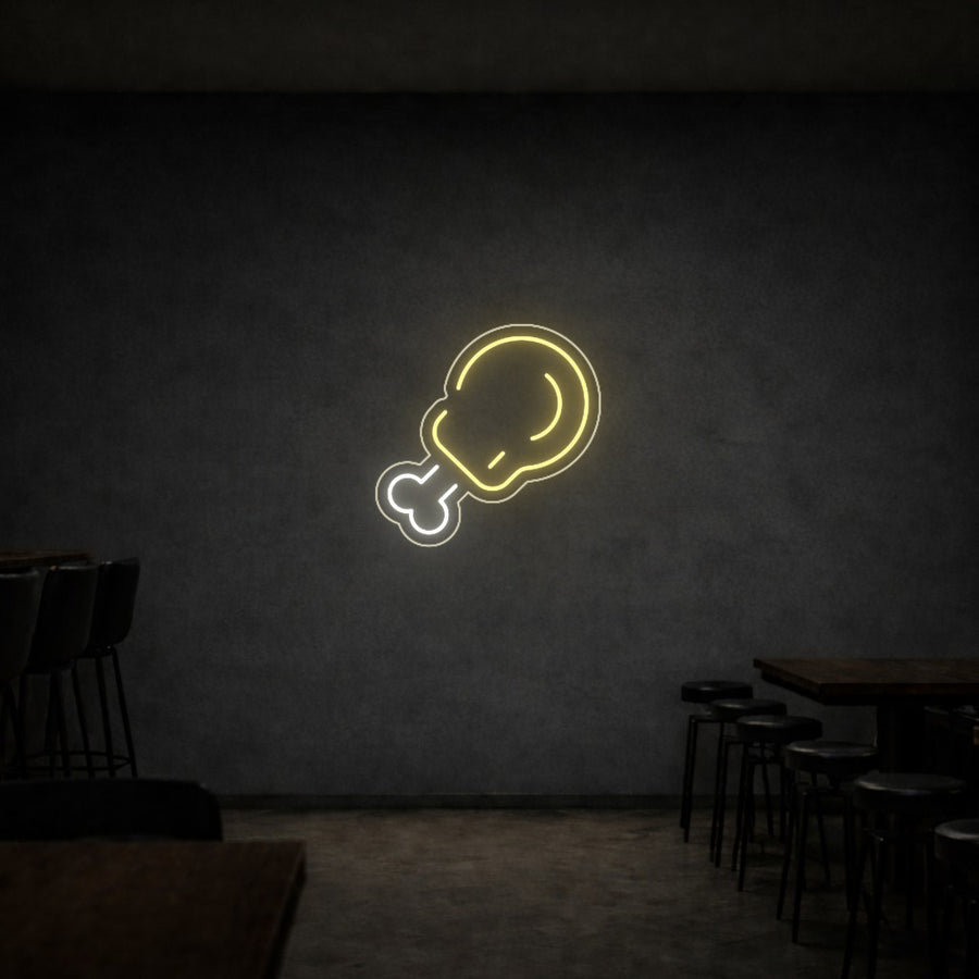 Cartel Neón Pierna de Pollo