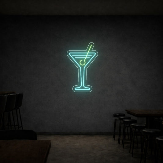 Cartel Neón Copa Martini