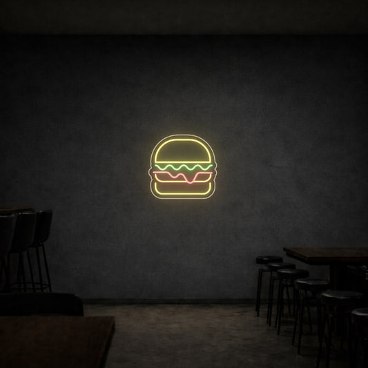 LED neon sign burger