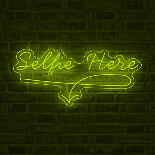 Neón Selfie aquí - Miniatura