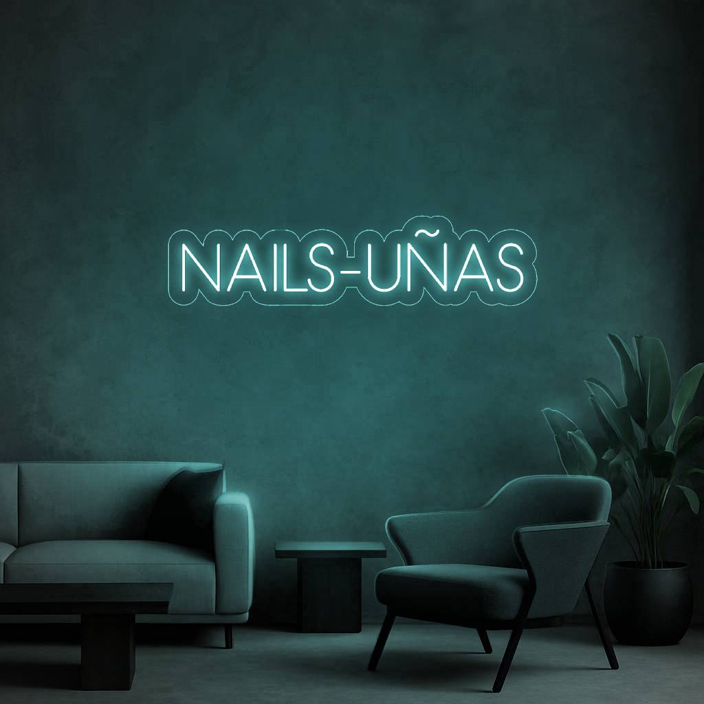 Cartel Neón NAILS-UÑAS