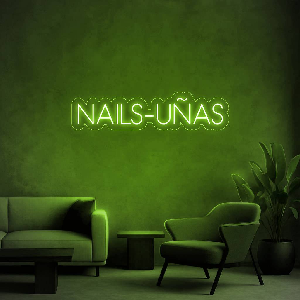Cartel Neón NAILS-UÑAS